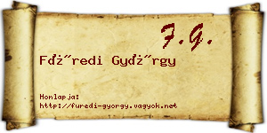 Füredi György névjegykártya