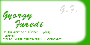 gyorgy furedi business card
