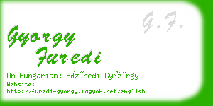 gyorgy furedi business card